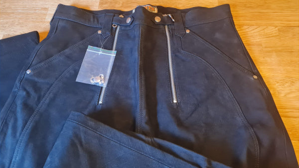 Zimmermanns Lederhose aus Buff-Nubukleder – robuste Outdoor- & Arbeitshose