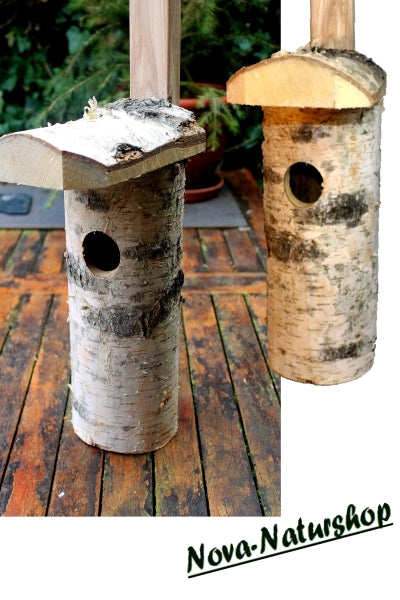 Nistkasten " Birke "Vogelhaus mit Naturrinde – Nisthilfe für heimische Wildvögel