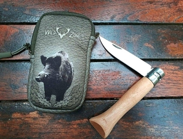 Bayerisches Taschenmesser "Feitl" mit Gürteltasche – Buchenholz, Outdoor & Jagd