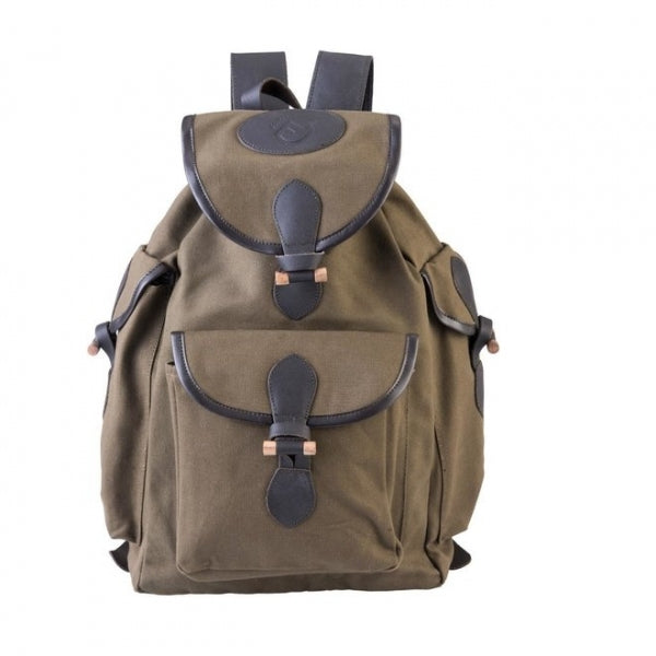 Jagd- & Wanderrucksack „Dublin“ – leichter Canvas Rucksack 18 Liter mit Ledertrageriemen
