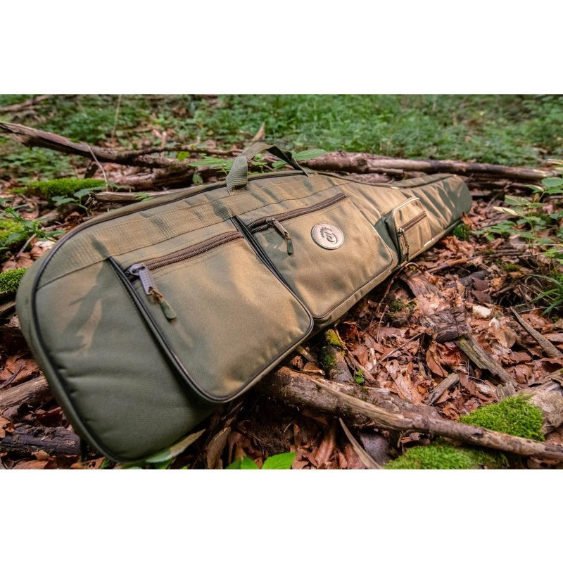 Gewehrfutteral Forest 124 cm – Gepolstertes Langwaffenfutteral mit 3 Außentaschen | Oliv