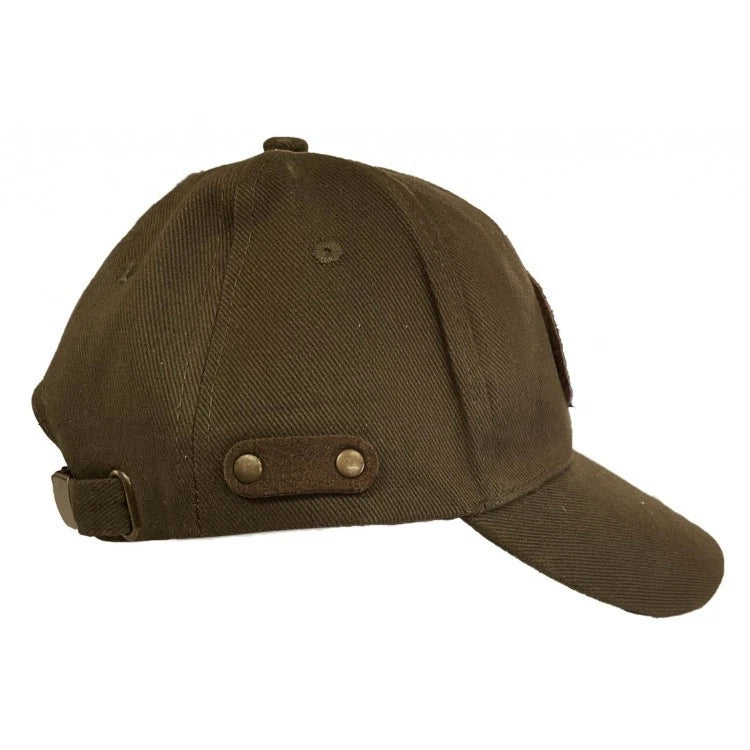 Outdoor Jagdkappe Hirsch – Grün mit braunem Hirsch Motiv