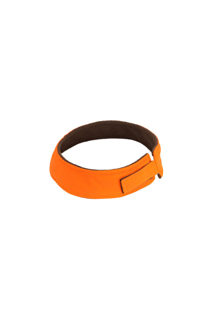 Wendbares Signalband für Hut | Signal-Orange / Oliv | Verstellbar mit Klett
