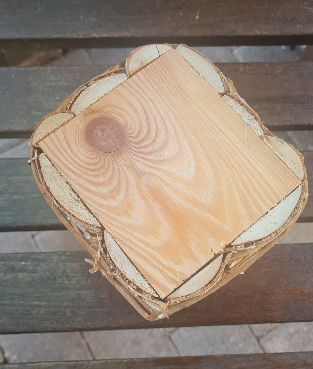 Holzbox Birkenholz , Aufbewahrung Deko Stiftehalter Küchenutensilien Naturholz