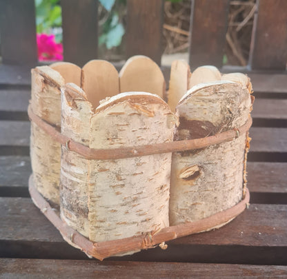 Holzbox Birkenholz , Aufbewahrung Deko Stiftehalter Küchenutensilien Naturholz