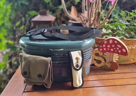 Pilz Set „Waldfrucht“ 6-teilig – Pilzkorb mit Netzbeutel, Pilzmesser & Pilzbürste