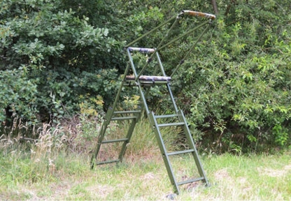 Mobiler Ansitzbock „Jagd“ – Klappbarer Hochsitz mit Gewehrauflage & Camo-Sitz