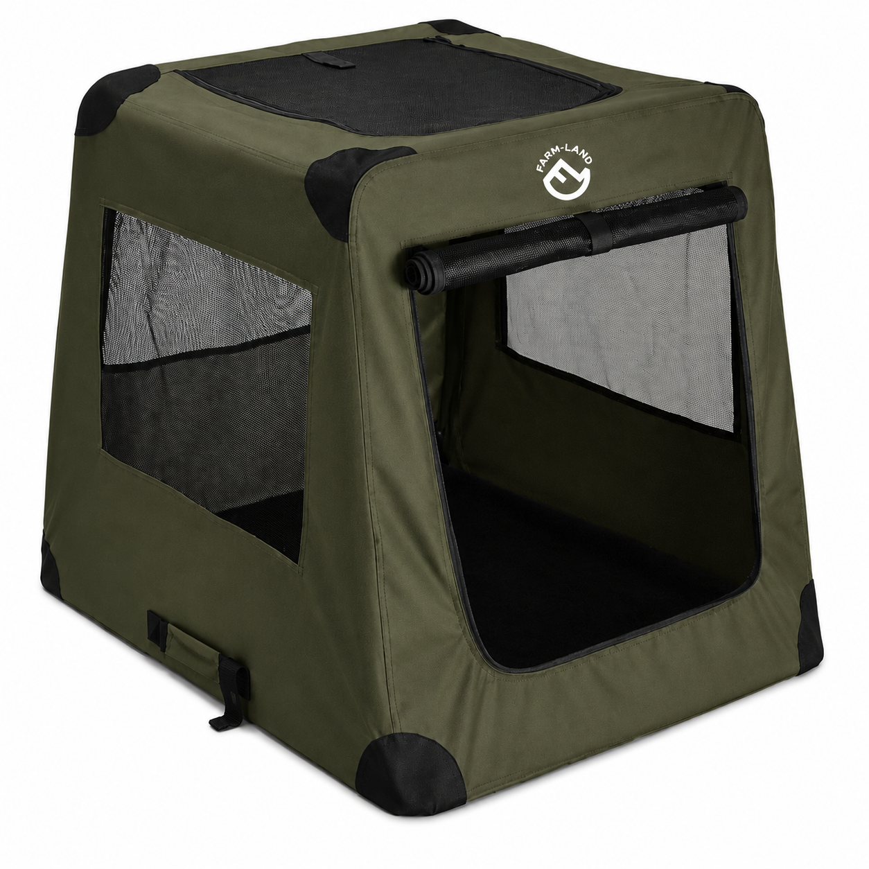 Hunde - Autotransportbox Grün 82 × 58 × 68 cm – Faltbare Transportbox mit Tragetasche