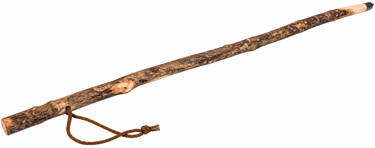 Kinder Wanderstock „Kompass“ – Rustikaler Hirtenstock mit Naturrinde 85 cm