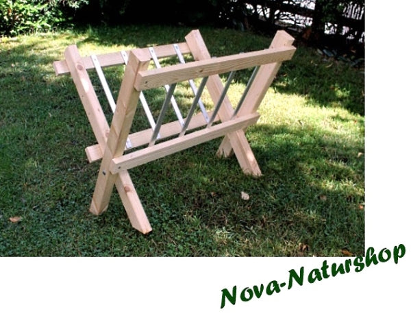 Heuraufe „Bambi“ aus Holz | Klappbar für Ziegen, Schafe & Kleintiere