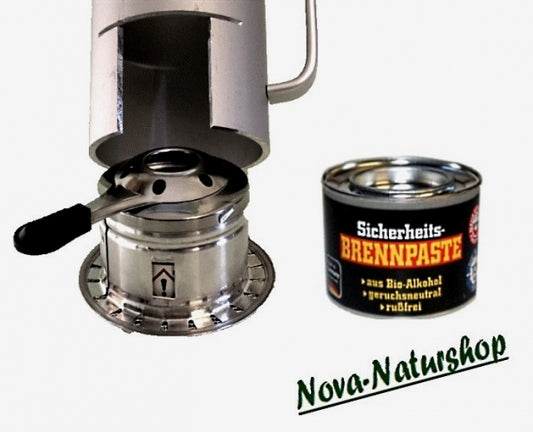 Zusatzbrenner für NOVA-Ofen W24 inkl. Alu-Einschubhülse Ø120 mm – mit 200 g Brennpaste