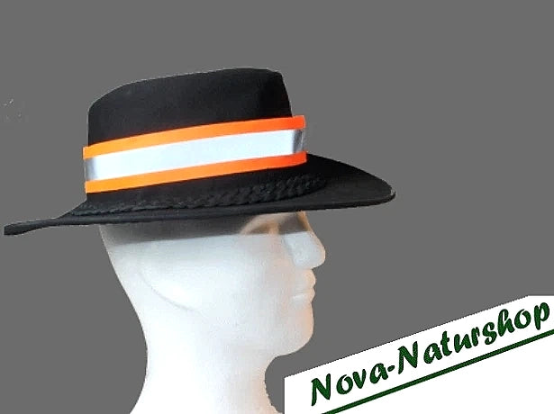 Hundeführer-Jägers Signalband für Hut – Reflektierend & Signalorange, Verstellbar 60–73 cm, 40 mm