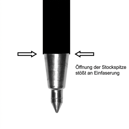 Bergstockspitze mit Gummipuffer , Bergstockzwinge