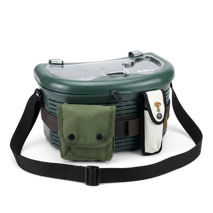 Pilz Set „Waldfrucht“ 6-teilig – Pilzkorb mit Netzbeutel, Pilzmesser & Pilzbürste