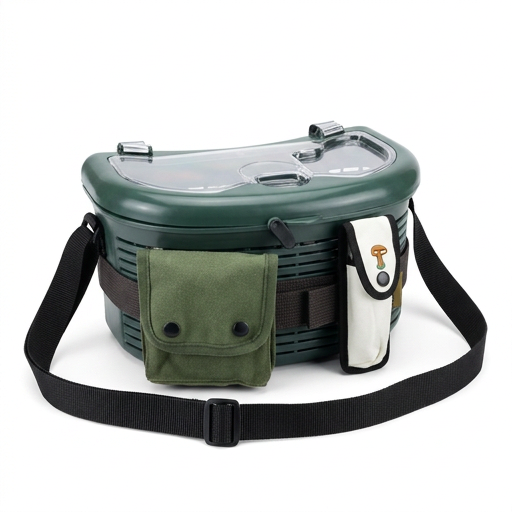 Pilz Set „Waldfrucht“ 6-teilig – Pilzkorb mit Netzbeutel, Pilzmesser & Pilzbürste