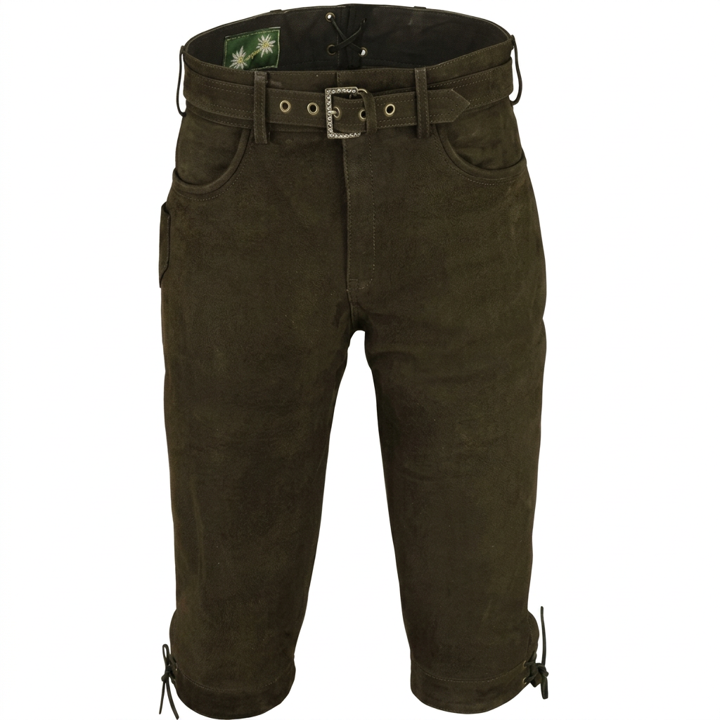 Kniebund Lederhose , Jagd Lederhose , Kniebundhose " Edwin"