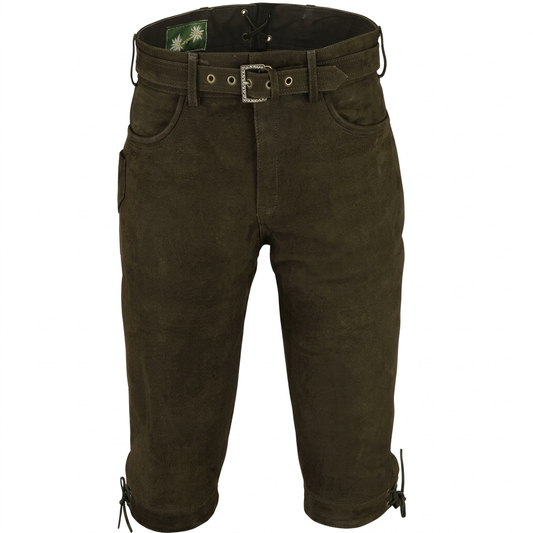 Kniebund Lederhose , Jagd Lederhose , Kniebundhose " Edwin"