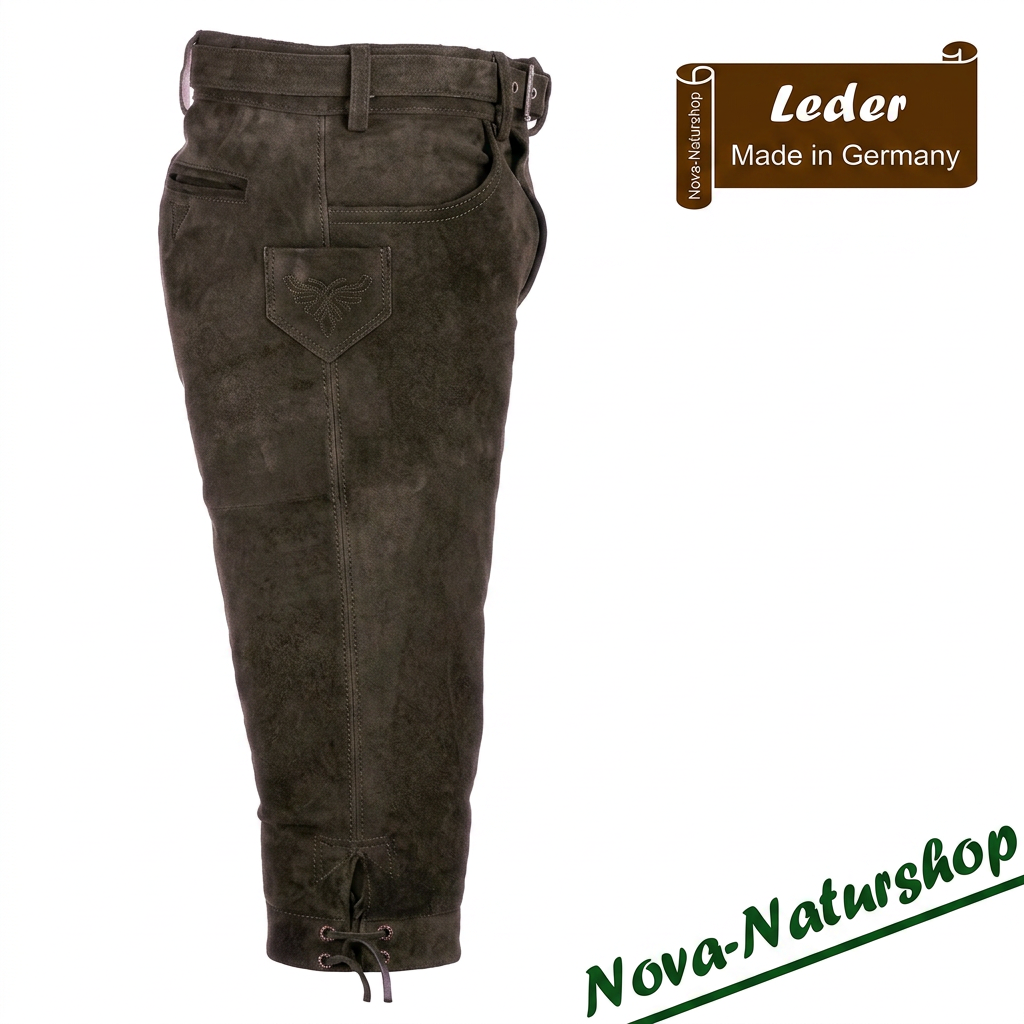 Kniebund Lederhose , Jagd Lederhose , Kniebundhose " Edwin"