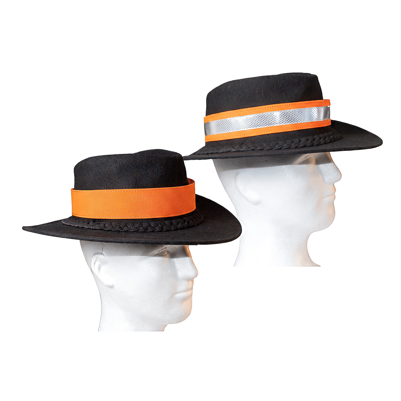 Hundeführer-Jägers Signalband für Hut – Reflektierend & Signalorange, Verstellbar 60–73 cm, 40 mm