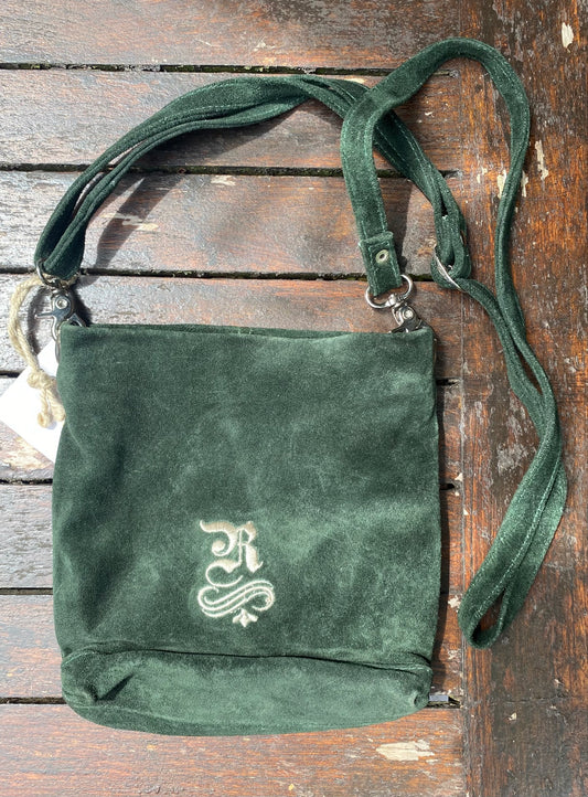Damen Trachtentasche „Tannengrün“ – elegante Umhängetasche mit Stickerei
