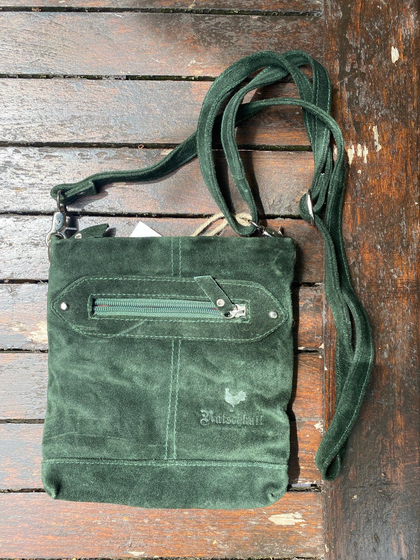 Damen Trachtentasche „Tannengrün“ – elegante Umhängetasche mit Stickerei