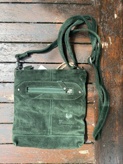 Damen Trachtentasche „Tannengrün“ – elegante Umhängetasche mit Stickerei