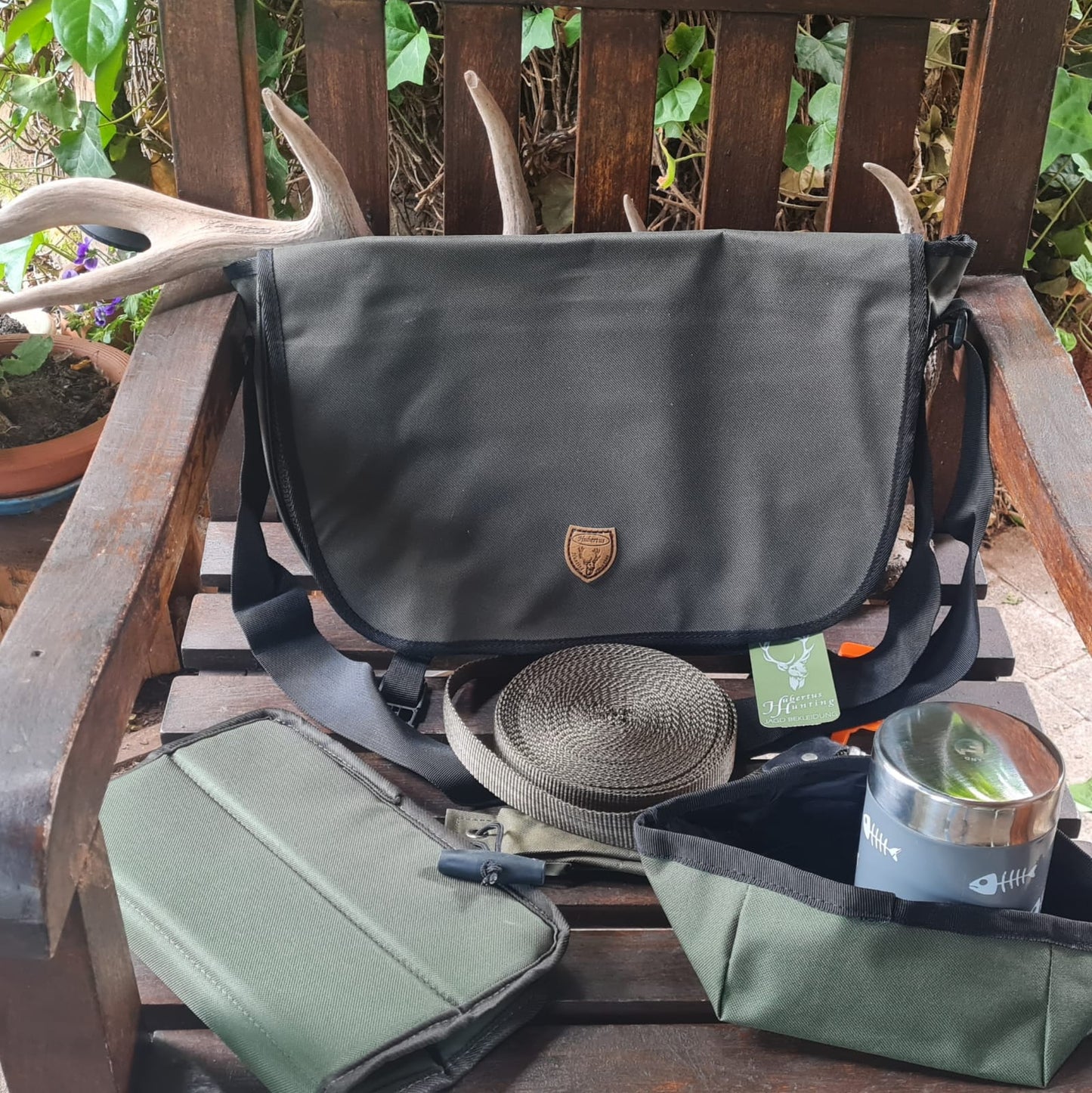 Hundeführer Set Nova Natur – 5-teilig mit Jagdtasche & Hundezubehör