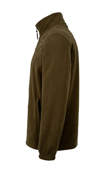 Fleecejacke „Oliv“ – leichte Jagd- & Outdoorjacke mit Hubertus Hirschlogo