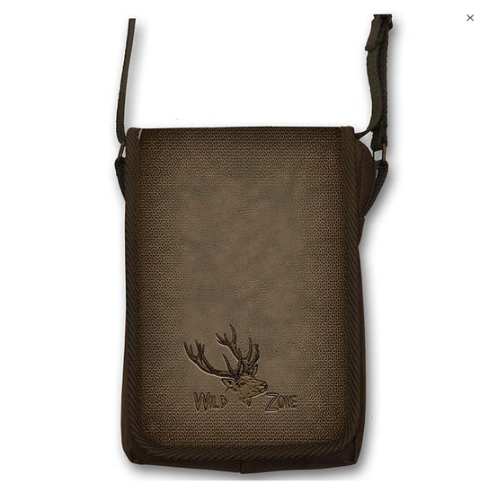Jagdtasche für Fernglas – Grün mit Wildmotiv & Umhängegurt