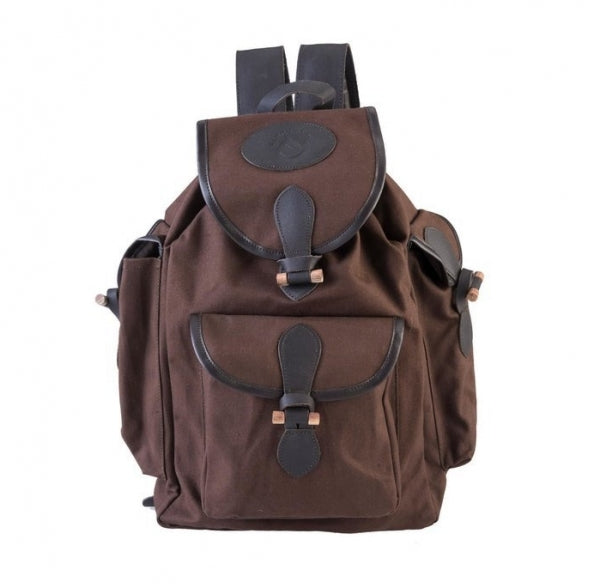 Jagd- & Wanderrucksack „Dublin“ – leichter Canvas Rucksack 18 Liter mit Ledertrageriemen