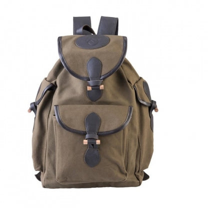 Jagd- & Wanderrucksack „Dublin“ – leichter Canvas Rucksack 18 Liter mit Ledertrageriemen