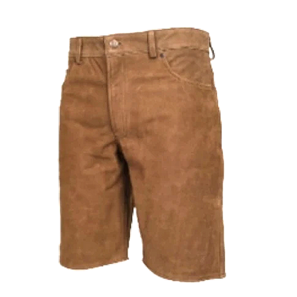 Jagd- & Outdoor-Lederhose „Camel“ – robuste Büffelleder Shorts mit Messertasche