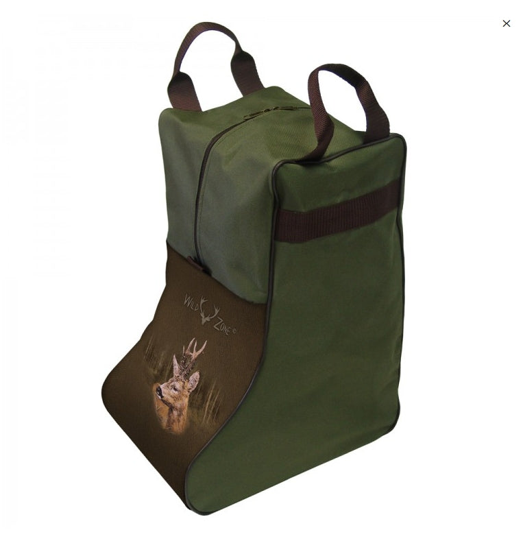 Jäger Stiefeltasche mit Jagdhorn-Motiv – robuste Transporttasche für Jagdstiefel