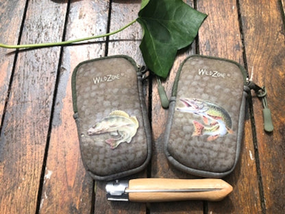 Angler Set mit bayerischem Taschenmesser – Feitel mit Gürteltasche & Messerschärfer, Hecht oder Zander
