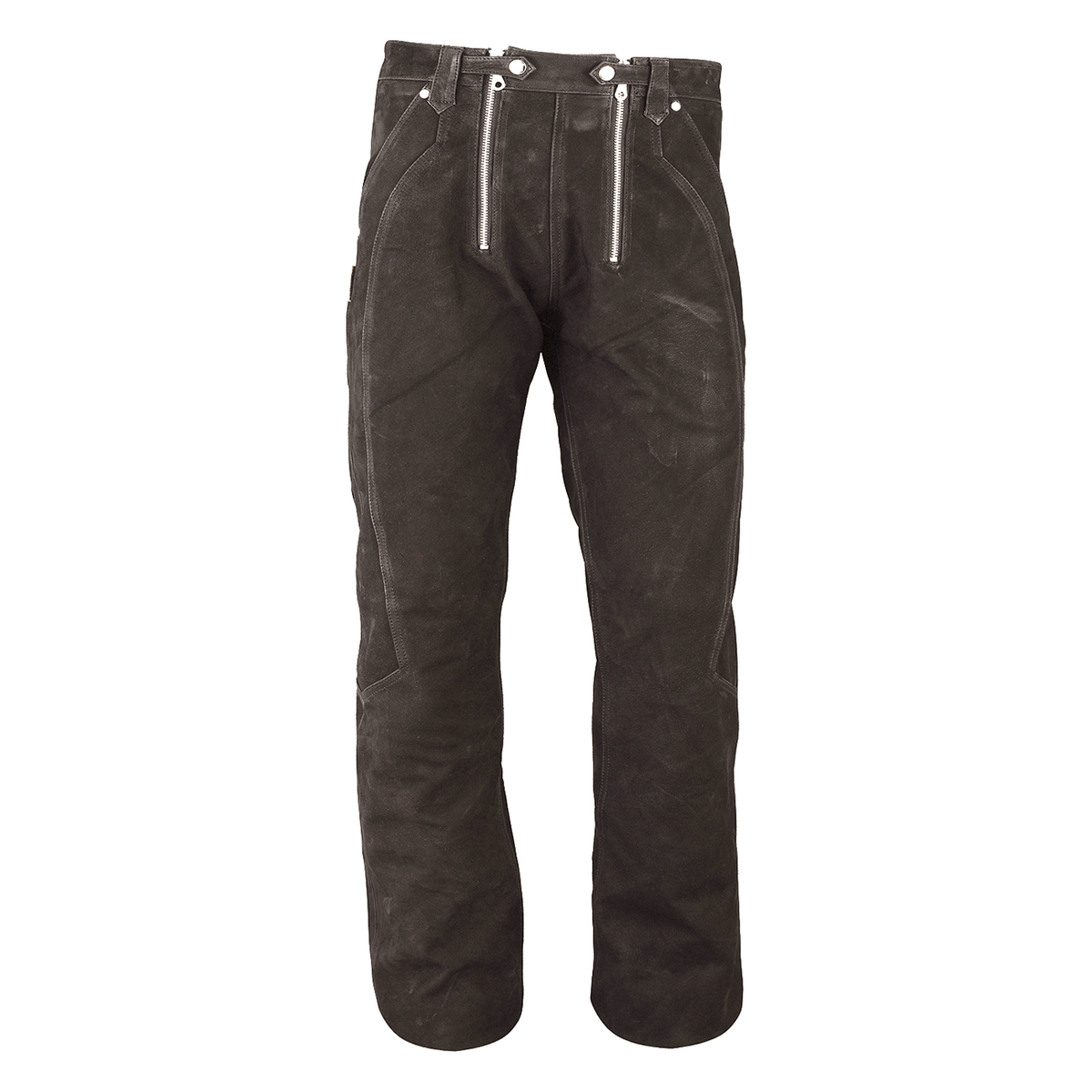 Zimmermanns Lederhose aus Buff-Nubukleder – robuste Outdoor- & Arbeitshose