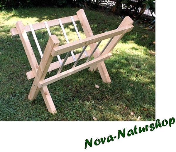 Heuraufe „Bambi“ aus Holz | Klappbar für Ziegen, Schafe & Kleintiere