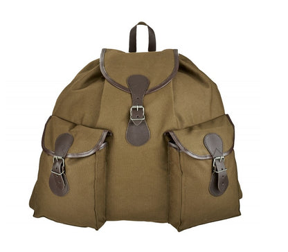 Jagd Rucksack Canvas 30 Liter – strapazierfähig, mit Schweißeinlage & Ledertrageriemen