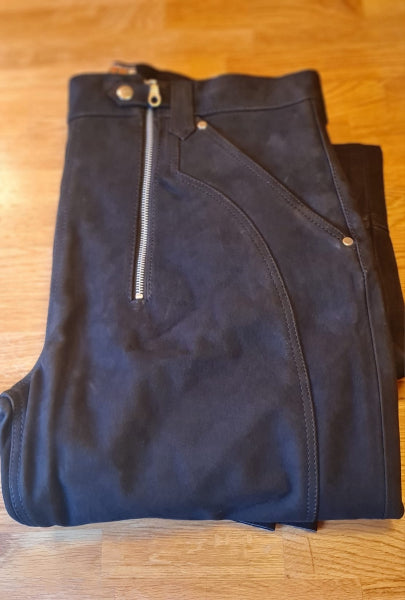 Zimmermanns Lederhose aus Buff-Nubukleder – robuste Outdoor- & Arbeitshose