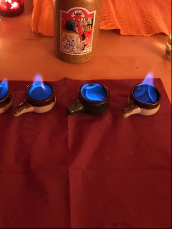 Bayerische Flambier-Pfännchen – 6er Set aus Keramik für Schnaps & Likör