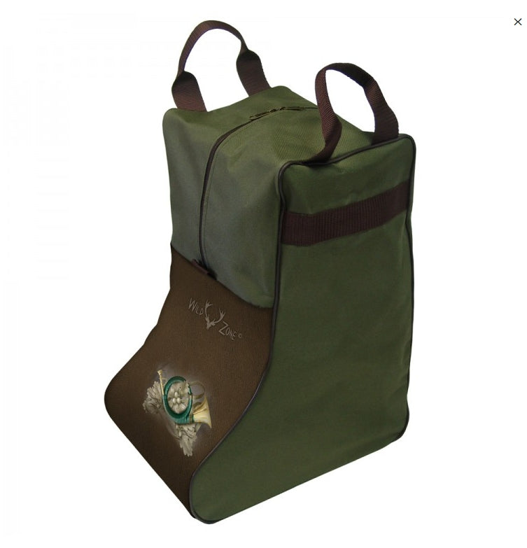 Jäger Stiefeltasche mit Jagdhorn-Motiv – robuste Transporttasche für Jagdstiefel