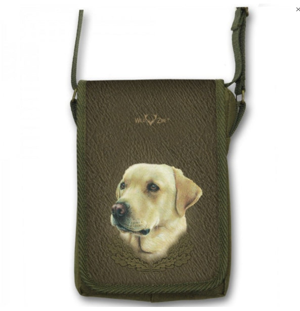 Jagdtasche für Fernglas – Grün mit Wildmotiv & Umhängegurt