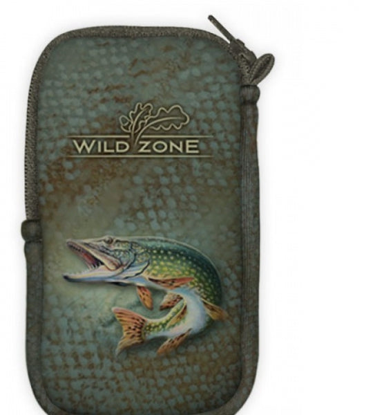 Fischer Gürteltasche mit Hecht-Motiv – kleine, geräuscharme Angler Tasche für Gürtel